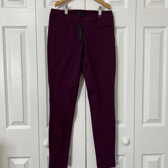 Theory Burgundy Pants Sz 0 - Picture 2 of 9